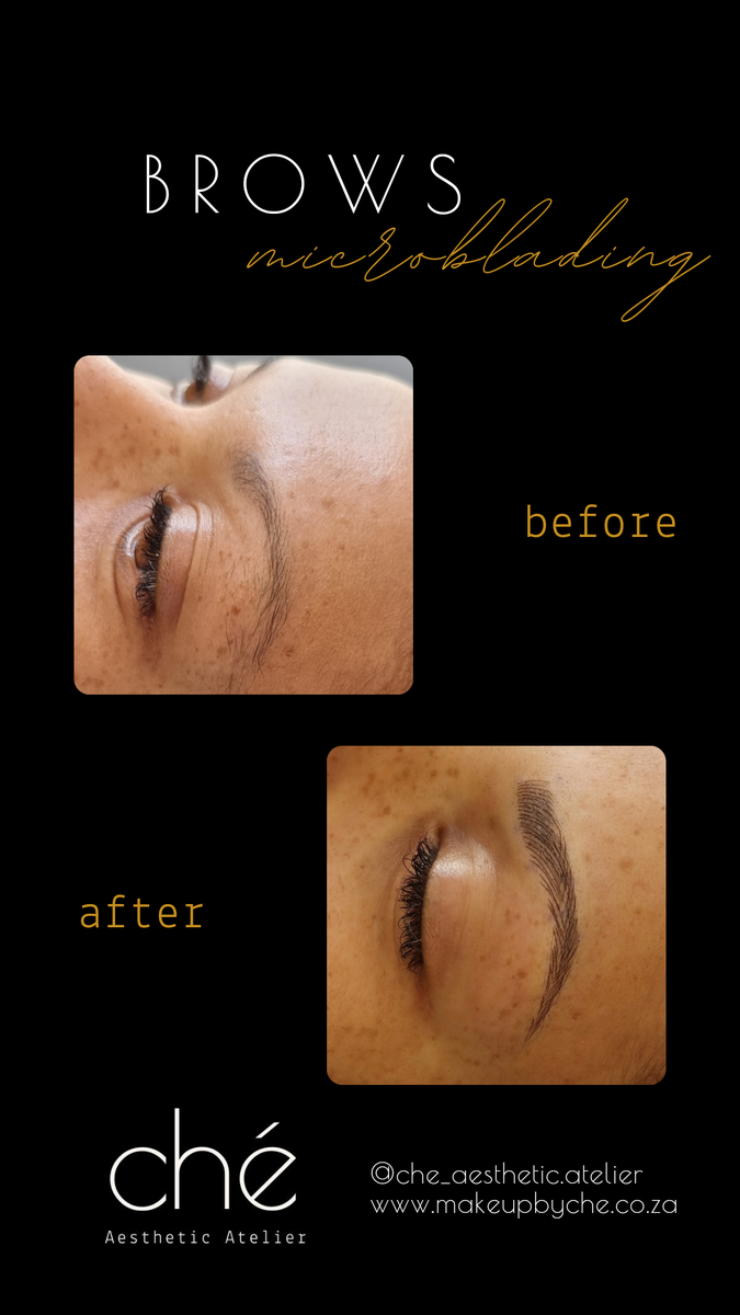 Microblading before and after by Ché Aesthetic Atelier