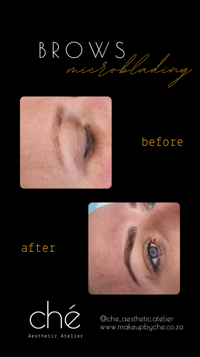 Microblading before and after by Ché Aesthetic Atelier