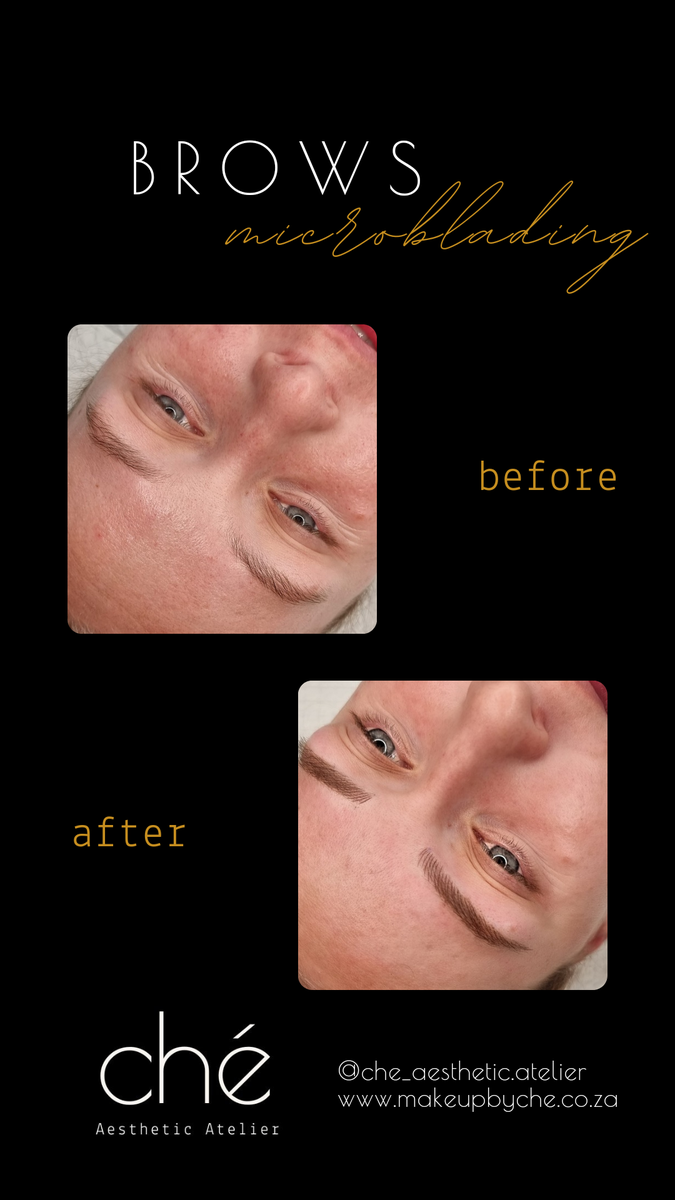 Microblading before and after by Ché Aesthetic Atelier